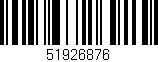 Código de barras (EAN, GTIN, SKU, ISBN): '51926876'