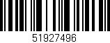 Código de barras (EAN, GTIN, SKU, ISBN): '51927496'