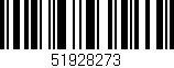 Código de barras (EAN, GTIN, SKU, ISBN): '51928273'