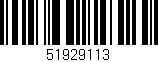 Código de barras (EAN, GTIN, SKU, ISBN): '51929113'