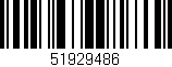 Código de barras (EAN, GTIN, SKU, ISBN): '51929486'