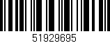 Código de barras (EAN, GTIN, SKU, ISBN): '51929695'