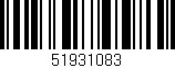 Código de barras (EAN, GTIN, SKU, ISBN): '51931083'