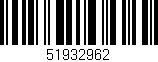 Código de barras (EAN, GTIN, SKU, ISBN): '51932962'
