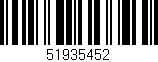 Código de barras (EAN, GTIN, SKU, ISBN): '51935452'
