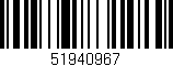 Código de barras (EAN, GTIN, SKU, ISBN): '51940967'