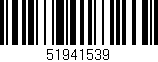 Código de barras (EAN, GTIN, SKU, ISBN): '51941539'