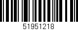 Código de barras (EAN, GTIN, SKU, ISBN): '51951218'