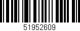 Código de barras (EAN, GTIN, SKU, ISBN): '51952609'
