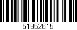 Código de barras (EAN, GTIN, SKU, ISBN): '51952615'