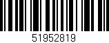 Código de barras (EAN, GTIN, SKU, ISBN): '51952819'