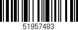 Código de barras (EAN, GTIN, SKU, ISBN): '51957483'