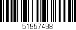 Código de barras (EAN, GTIN, SKU, ISBN): '51957498'