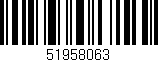 Código de barras (EAN, GTIN, SKU, ISBN): '51958063'
