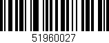 Código de barras (EAN, GTIN, SKU, ISBN): '51960027'