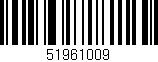 Código de barras (EAN, GTIN, SKU, ISBN): '51961009'