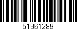 Código de barras (EAN, GTIN, SKU, ISBN): '51961289'