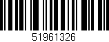 Código de barras (EAN, GTIN, SKU, ISBN): '51961326'