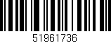 Código de barras (EAN, GTIN, SKU, ISBN): '51961736'