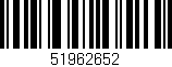 Código de barras (EAN, GTIN, SKU, ISBN): '51962652'