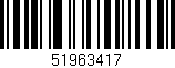 Código de barras (EAN, GTIN, SKU, ISBN): '51963417'