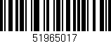 Código de barras (EAN, GTIN, SKU, ISBN): '51965017'
