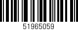Código de barras (EAN, GTIN, SKU, ISBN): '51965059'