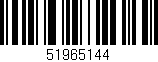 Código de barras (EAN, GTIN, SKU, ISBN): '51965144'