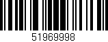 Código de barras (EAN, GTIN, SKU, ISBN): '51969998'