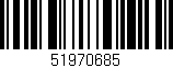 Código de barras (EAN, GTIN, SKU, ISBN): '51970685'