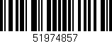 Código de barras (EAN, GTIN, SKU, ISBN): '51974857'