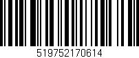 Código de barras (EAN, GTIN, SKU, ISBN): '519752170614'