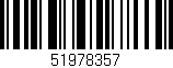 Código de barras (EAN, GTIN, SKU, ISBN): '51978357'