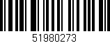 Código de barras (EAN, GTIN, SKU, ISBN): '51980273'