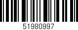 Código de barras (EAN, GTIN, SKU, ISBN): '51980997'