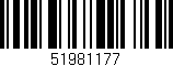 Código de barras (EAN, GTIN, SKU, ISBN): '51981177'