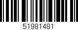 Código de barras (EAN, GTIN, SKU, ISBN): '51981481'