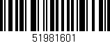 Código de barras (EAN, GTIN, SKU, ISBN): '51981601'