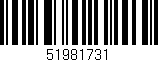 Código de barras (EAN, GTIN, SKU, ISBN): '51981731'