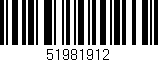 Código de barras (EAN, GTIN, SKU, ISBN): '51981912'