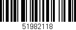 Código de barras (EAN, GTIN, SKU, ISBN): '51982118'