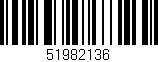 Código de barras (EAN, GTIN, SKU, ISBN): '51982136'
