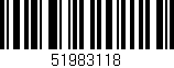 Código de barras (EAN, GTIN, SKU, ISBN): '51983118'