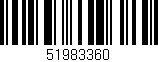 Código de barras (EAN, GTIN, SKU, ISBN): '51983360'