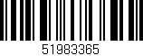 Código de barras (EAN, GTIN, SKU, ISBN): '51983365'