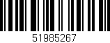 Código de barras (EAN, GTIN, SKU, ISBN): '51985267'