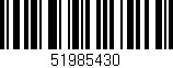 Código de barras (EAN, GTIN, SKU, ISBN): '51985430'