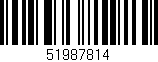Código de barras (EAN, GTIN, SKU, ISBN): '51987814'