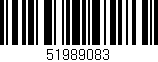 Código de barras (EAN, GTIN, SKU, ISBN): '51989083'