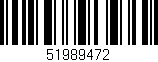 Código de barras (EAN, GTIN, SKU, ISBN): '51989472'